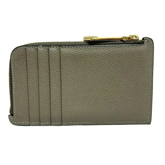 FENDI FF Diamond Card Case Gray Leather - Card Case 357-051925 - Picture 2 of 5